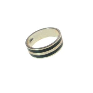 Men's Wedding Band Stainless Steel/Black Ion-Plating.